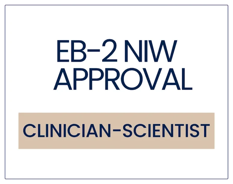 Çocuk İmmünoloğu ve Organ Nakli Araştırmacısı İçin EB-2 NIW Onayı