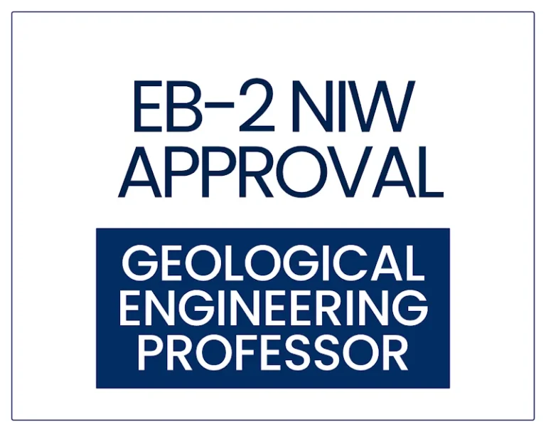 Jeoloji Mühendisliği Profesörü İçin EB-2 NIW Onayı
